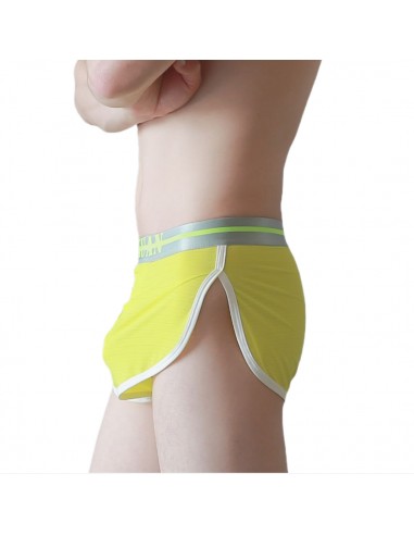 WangJiang Nylon Sexy Shorts 5018-DK yellow