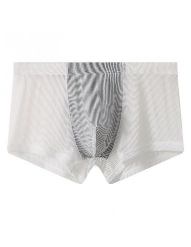 WangJiang Transparent Polyester Fabric Boxer Shorts 3067-PJ white