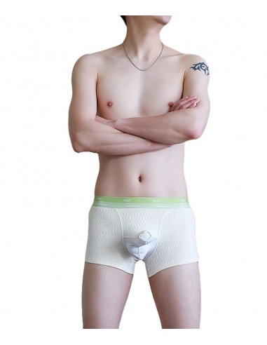 WangJiang Cotton Boxer Shorts with Sleeve 5023-PJ Nude