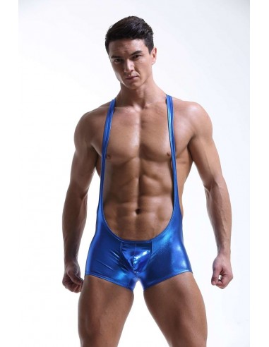 Sexy Shining Wrestling Singlet Bodysuits by WangJiang