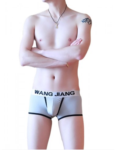 WangJiang Mesh Open Front Boxer Shorts 3037-PJ Grey