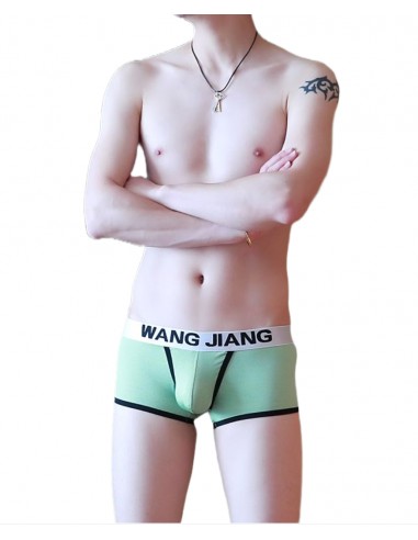 WangJiang Mesh Open Front Boxer Shorts 3037-PJ Light Green