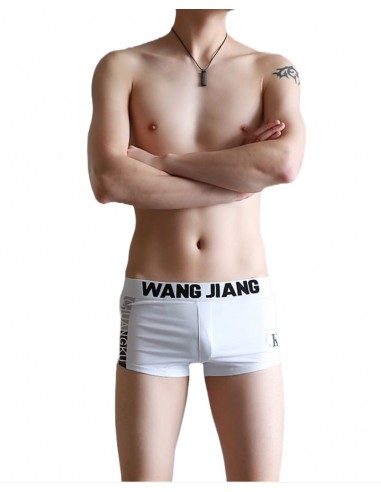 Cotton Boxer Shorts by WangJiang 3044-PJ white