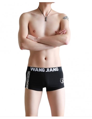 Cotton Boxer Shorts by WangJiang 3044-PJ black