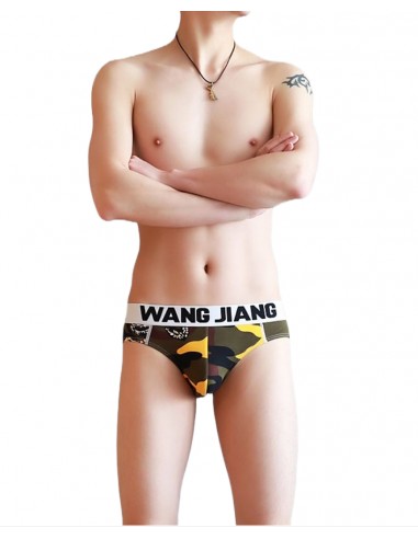 Cotton Briefs With Print by WangJiang
