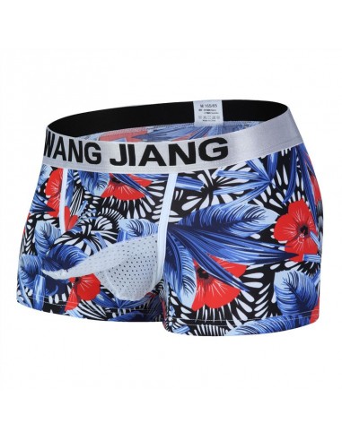 WangJiang Abstract Print Nylon Boxer Shorts with Cock Sock 3052-PJ Oil painting
