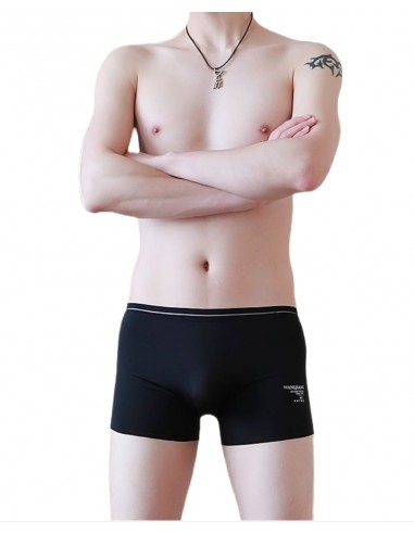 WangJiang Nylon Elastic Boxer Shorts 3058-PJ black