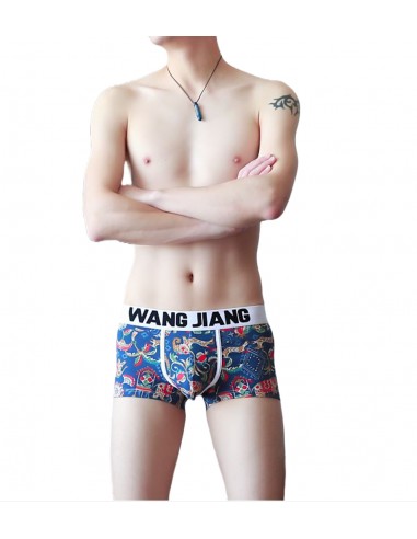 Cotton Boxer Shorts with Print by WangJiang 4024-PJ flower