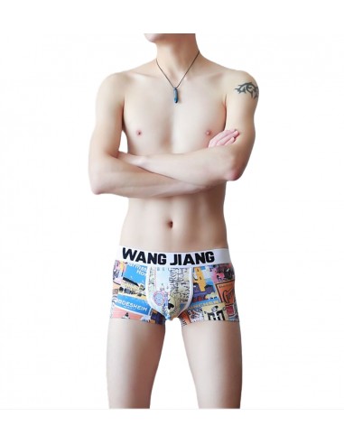 Cotton Boxer Shorts with Print by WangJiang 4024-PJ poster