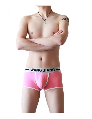 WangJiang Cotton Boxer Shorts with Open Front 5020-PJ pink